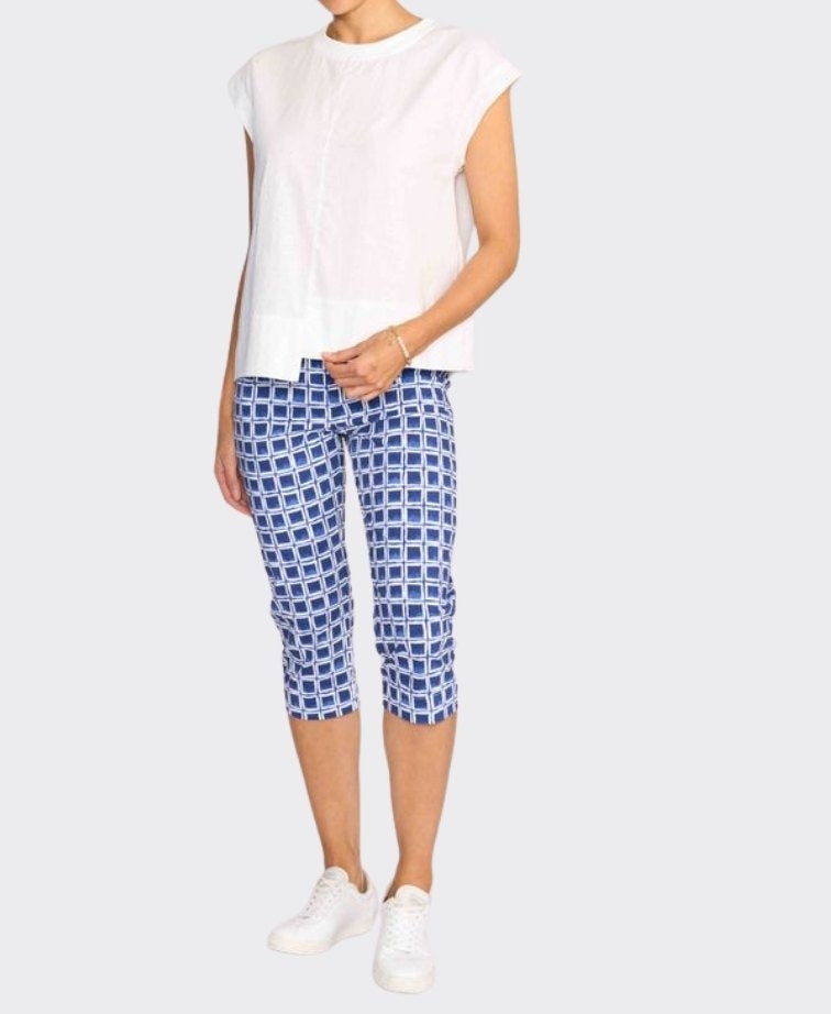 Esplanade Pant 7/8 Cotton/Nylon Printed - Block Buster