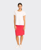 Esplanade Skirt Classic Pull On Cotton/Nylon - Poppy