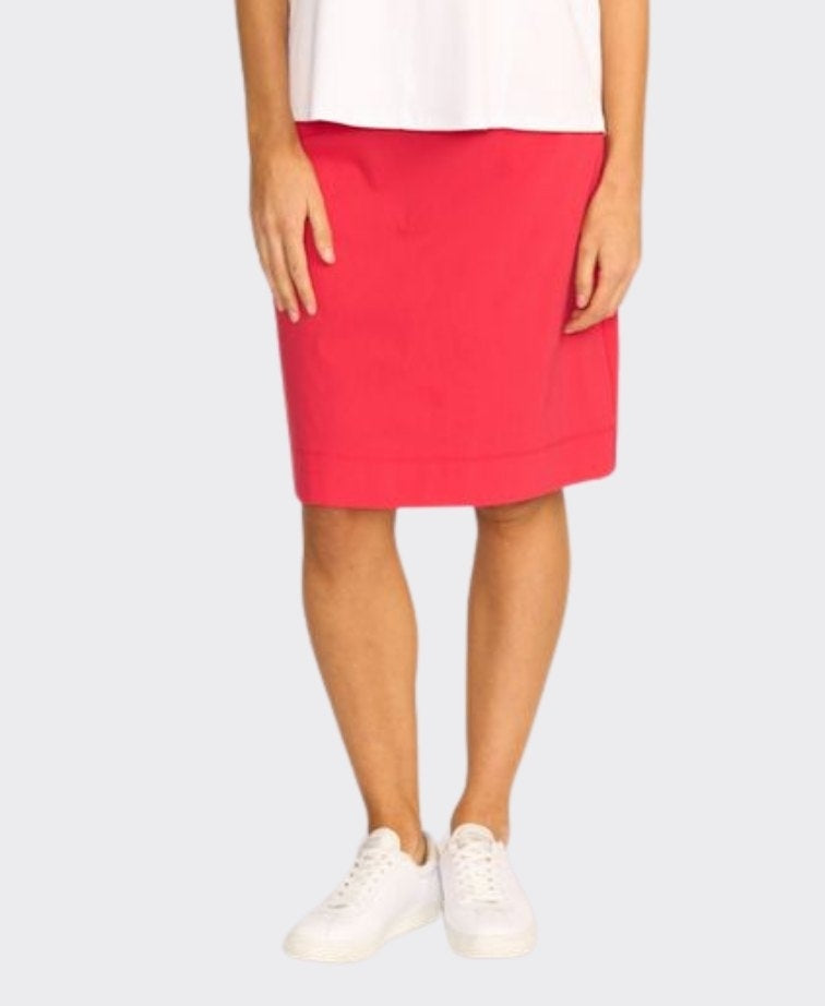Esplanade Skirt Classic Pull On Cotton/Nylon - Poppy