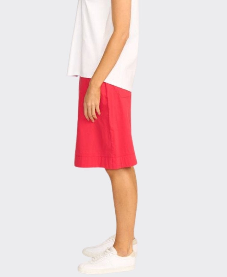 Esplanade Skirt Classic Pull On Cotton/Nylon - Poppy