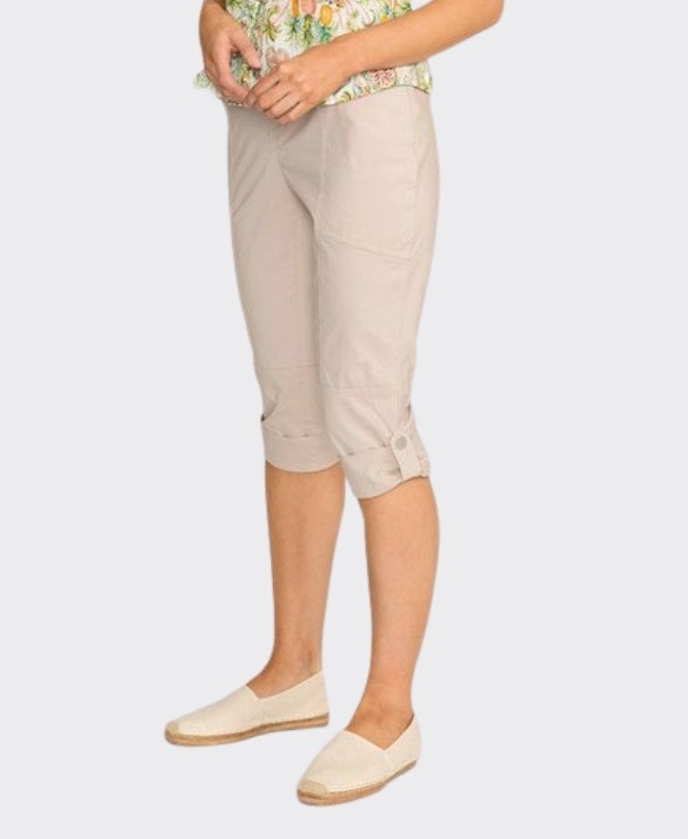 Esplanade Trousers Roll Up Cuff Cotton/Nylon - Sand