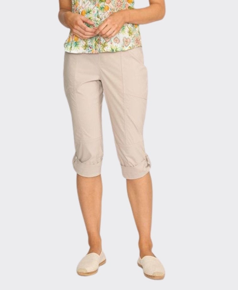 Esplanade Trousers Roll Up Cuff Cotton/Nylon - Sand