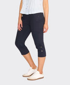 Esplanade Trousers Roll Up Cuff Cotton/Nylon - True Navy