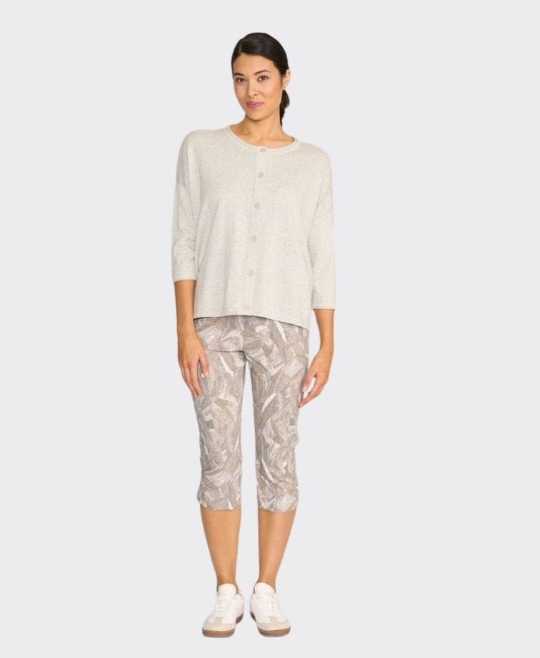 Foil Cardigan Relaxed - Oat