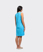 Foil Dress S/L Angle Divine Slub - Aquarius
