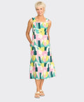 Foil Dress Sunseeker Linen/Cotton Elastic Strap - Spectrum