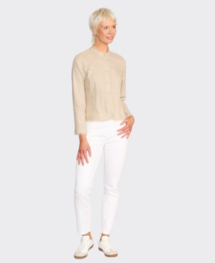 Foil Jacket Fringe Festival Linen - Stone