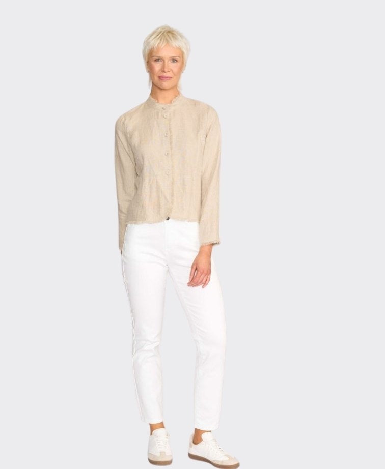 Foil Jacket Fringe Festival Linen - Stone