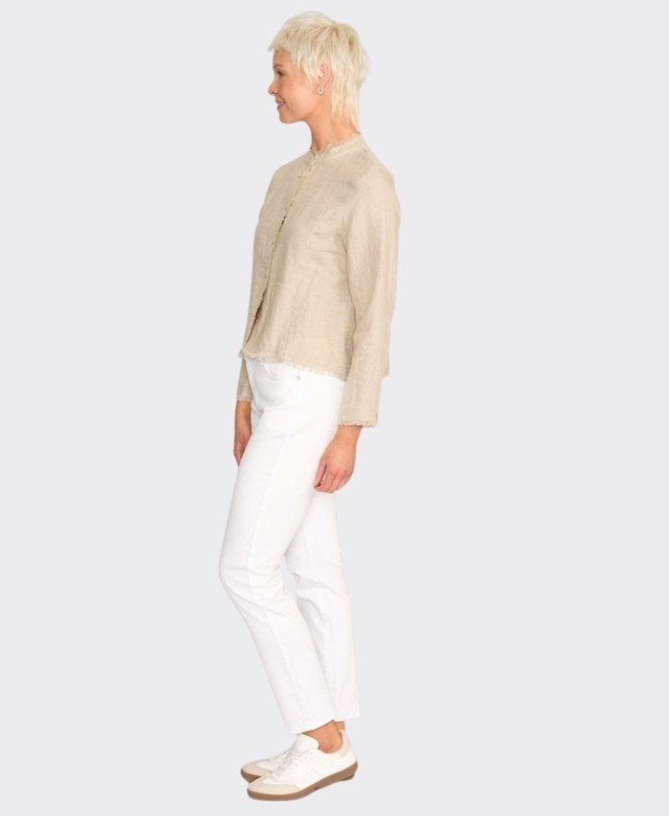 Foil Jacket Fringe Festival Linen - Stone