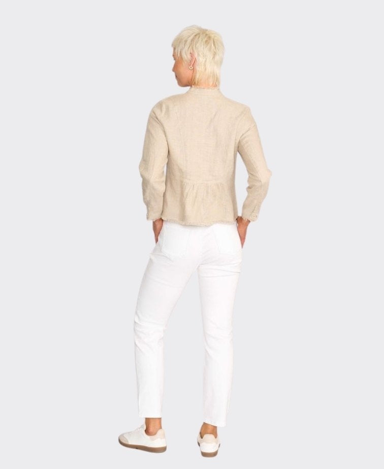 Foil Jacket Fringe Festival Linen - Stone