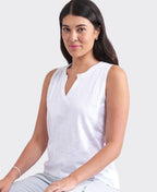 Foil Tank Great Investment Slub - White