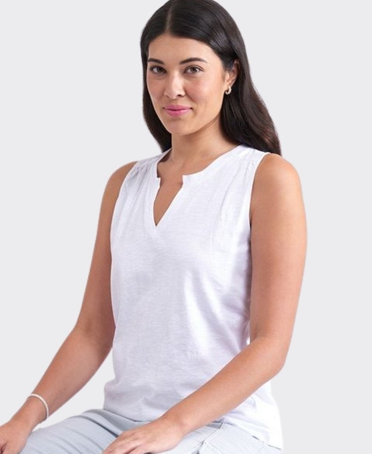 Foil Tank Great Investment Slub - White