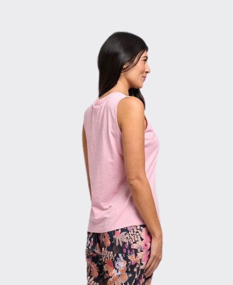 Foil Tank Great Investment Slub - Soft Pink