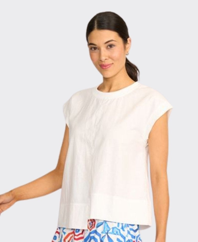 Foil Top Cut of Your Rib Linen/Cotton - White