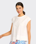 Foil Top Cut of Your Rib Linen/Cotton - White