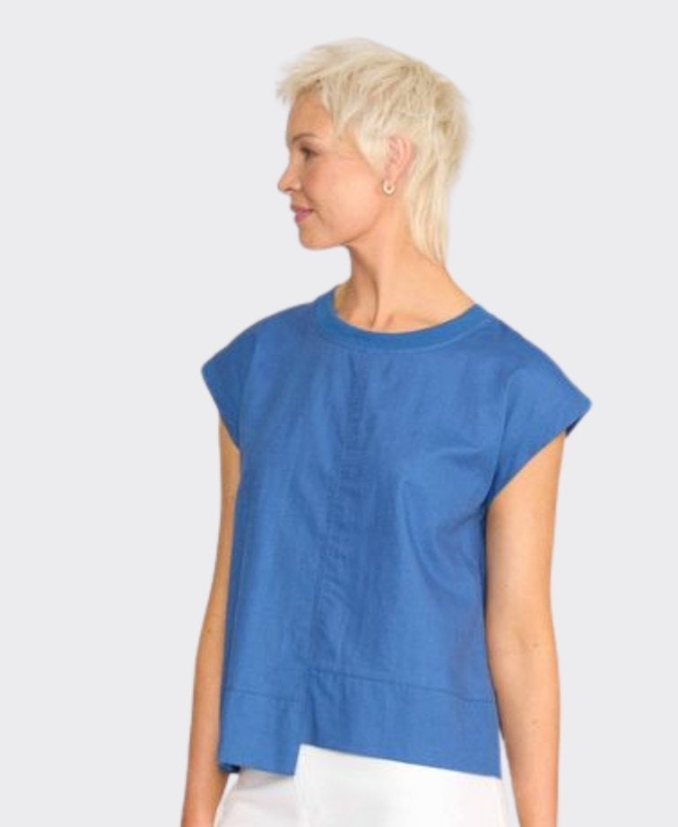 Foil Top Cut of Your Rib Linen/Cotton - Savoy Blue
