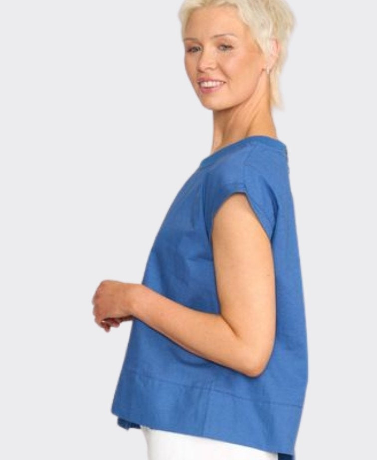Foil Top Cut of Your Rib Linen/Cotton - Savoy Blue
