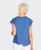 Foil Top Cut of Your Rib Linen/Cotton - Savoy Blue