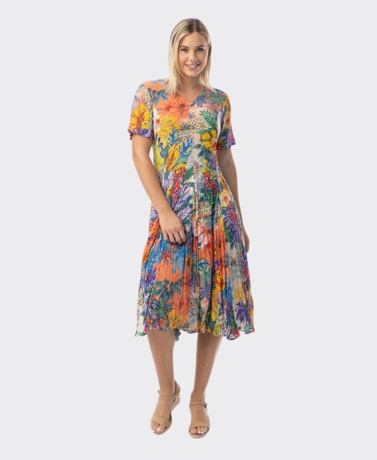 Orientique Dress Godet Aruba - Print