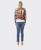 Orientique Jacket Ponte Printed Cotton - Tower Peach