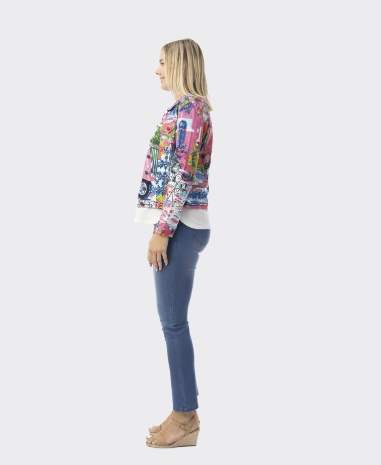 Orientique Jacket Ponte Printed Cotton - Scooter