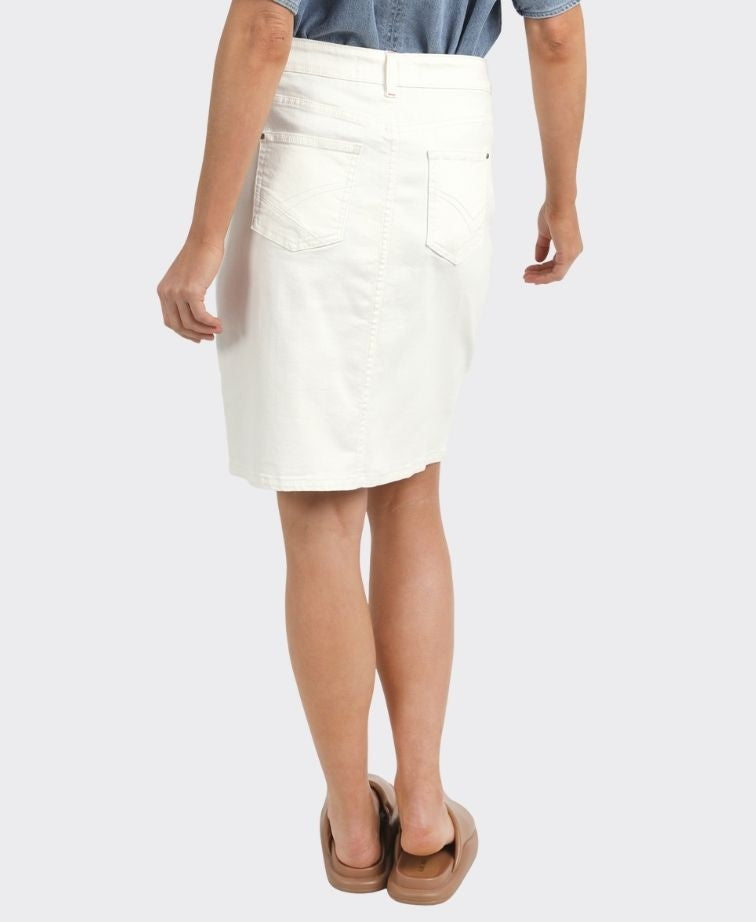 Elm Skirt Belle Denim - Vintage White