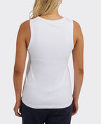 Elm Tank Rib Crew - White