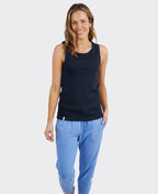 Elm Tank Rib Crew - Dark Sapphire