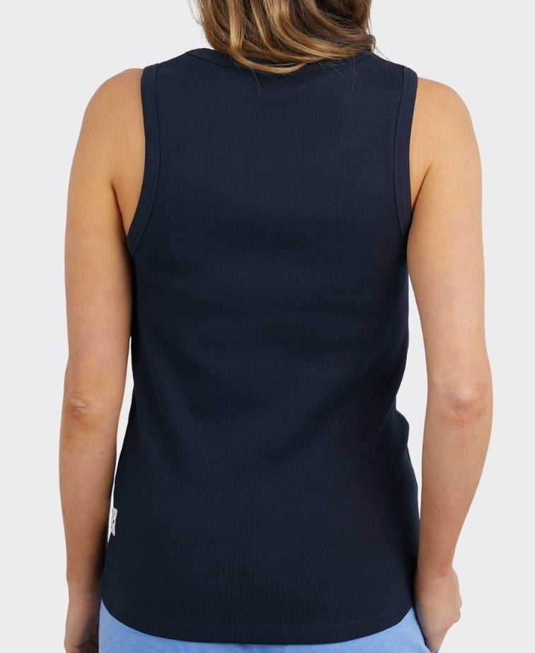 Elm Tank Rib Crew - Dark Sapphire