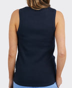 Elm Tank Rib Crew - Dark Sapphire