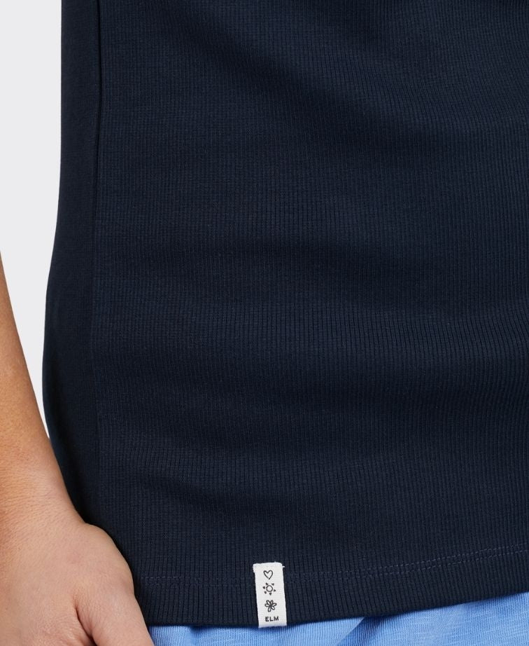 Elm Tank Rib Crew - Dark Sapphire