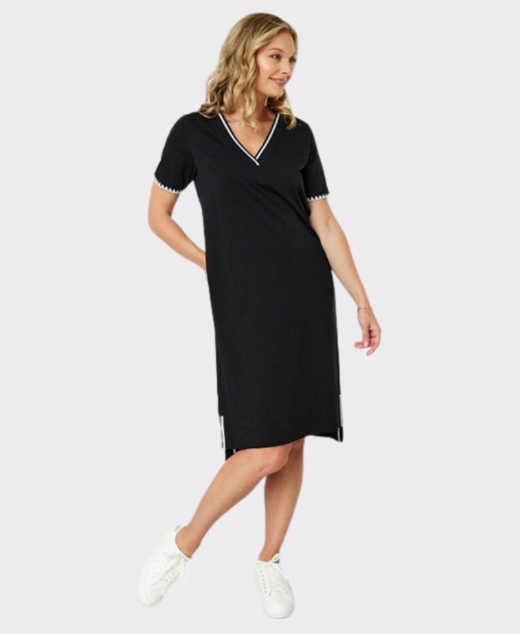 Newport Dress Maverick V-Neck Tee - Black