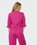 Newport Jacket Berlin Frill Neck - Pink