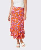 Newport Skirt Element Frill Hem - Element Print
