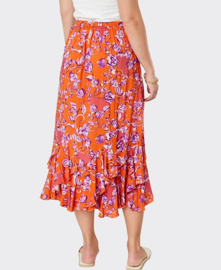 Newport Skirt Element Frill Hem - Element Print