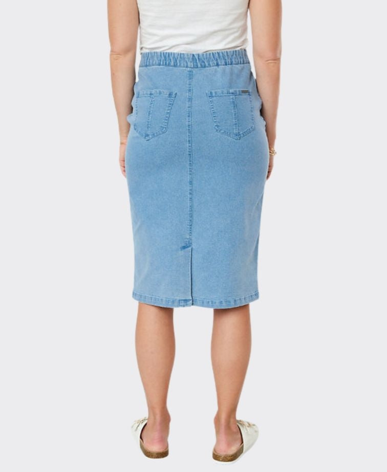 Newport Skirt Rover Denim - Light Blue