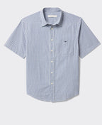 RMW Augusta Poplin S/S Shirt - White Blue