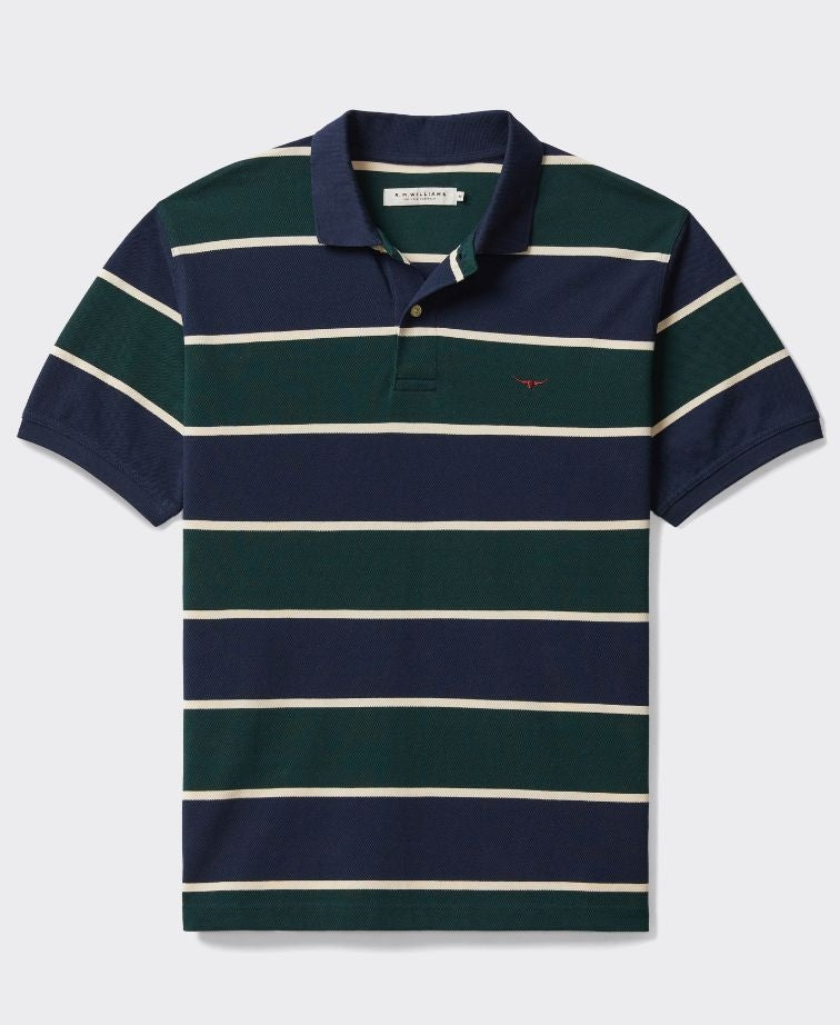 RMW Bright Polo - Nvy Green Cream