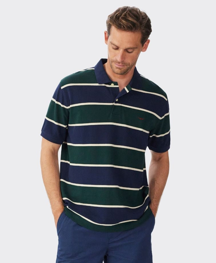 RMW Bright Polo - Nvy Green Cream