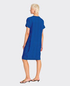 Oh Three Dress Relaxed Fit Tencel/Linen Plain - Blue