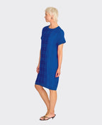 Oh Three Dress Relaxed Fit Tencel/Linen Plain - Blue
