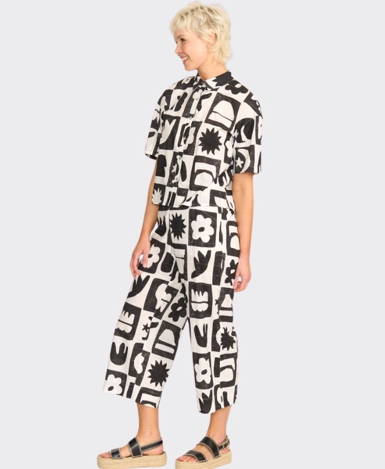Oh Three Trouser Relaxed Fit Print - Mono