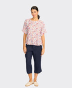 Preen Top Ruffles & Scoop Frill Hem - Romantic Blooms