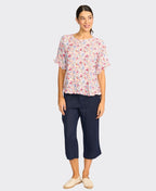 Preen Top Ruffles & Scoop Frill Hem - Romantic Blooms