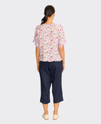 Preen Top Ruffles & Scoop Frill Hem - Romantic Blooms