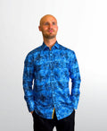 Sugar Shirt L/S Print - Aqua
