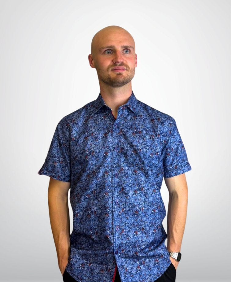 Sugar Shirt S/S Print - Royal