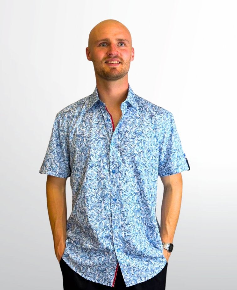 Sugar Shirt S/S Print - Sky