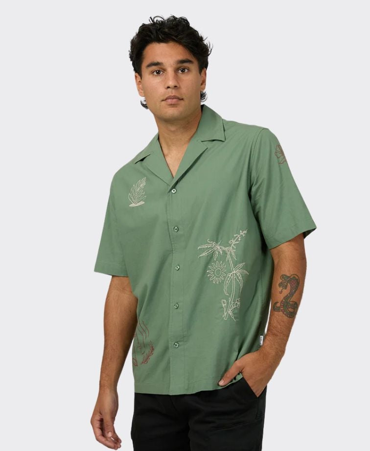 SNT.GLTH Shirt Athens Embroidered - Green