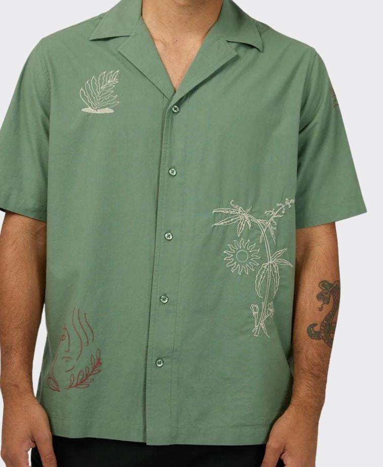 SNT.GLTH Shirt Athens Embroidered - Green